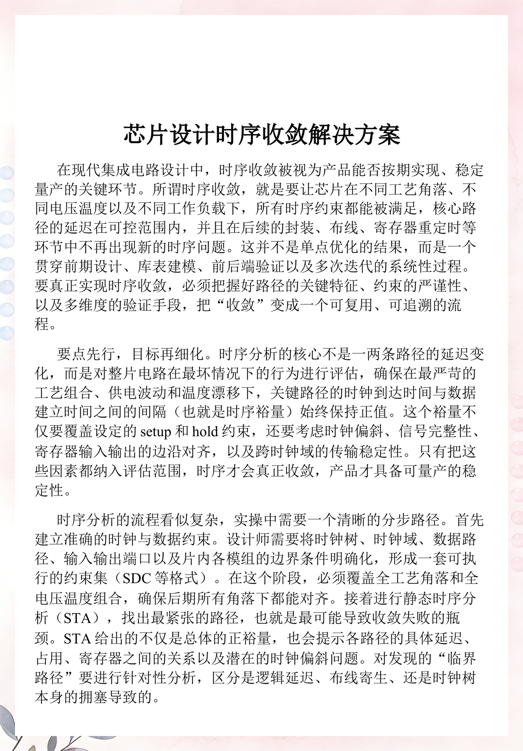 芯片设计行业方案(芯片设计行业有哪些岗位)百色市