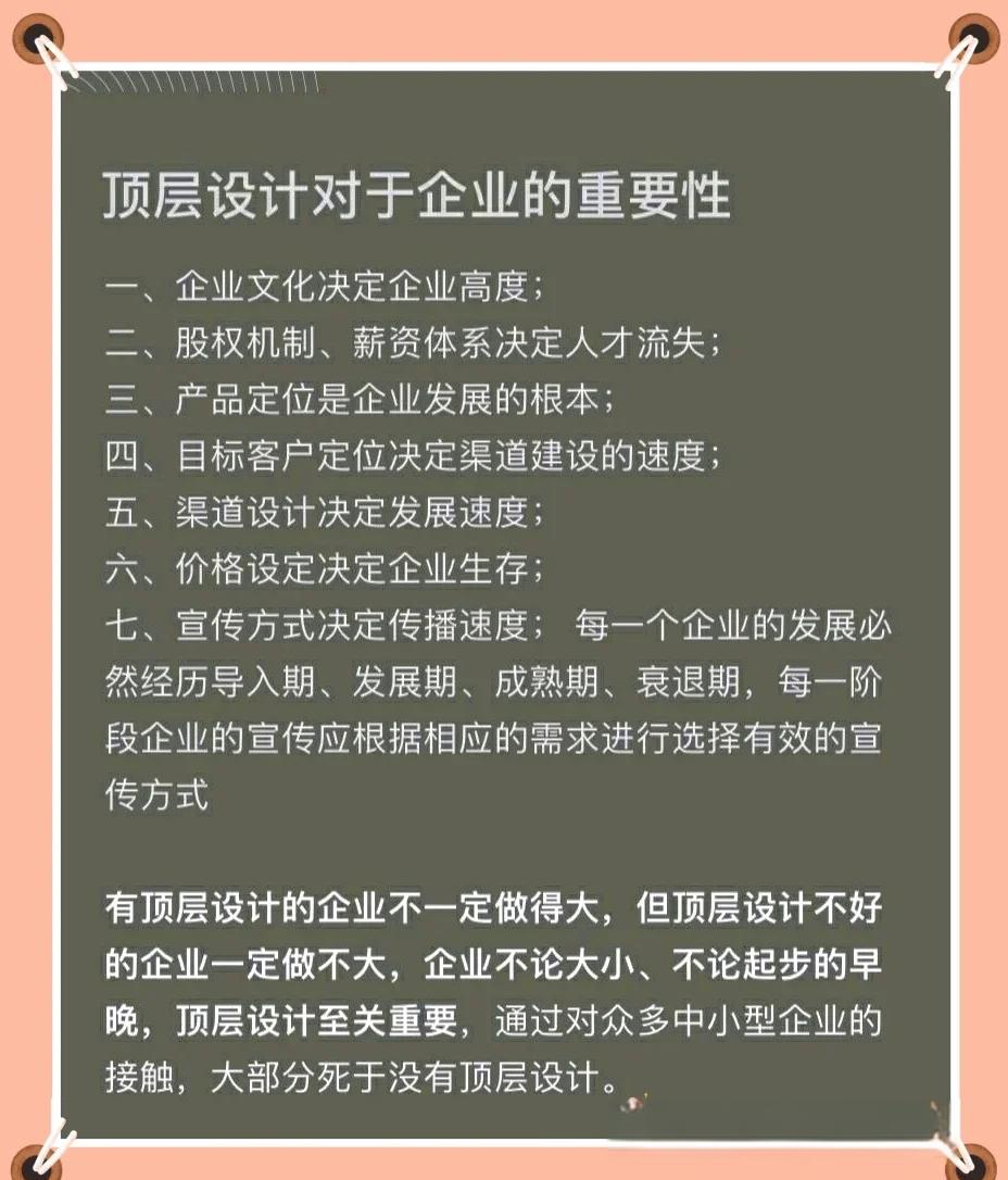 企业顶层设计服务(企业顶层设计服务内容)百色市